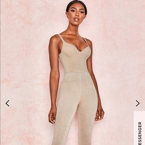 Brand new tags still attached nude jumpsuit